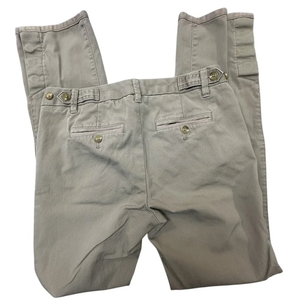 Gap Pants Kids Size 4 Khaki Stretch Adjustable Waist and Button Pant Hem Uniform